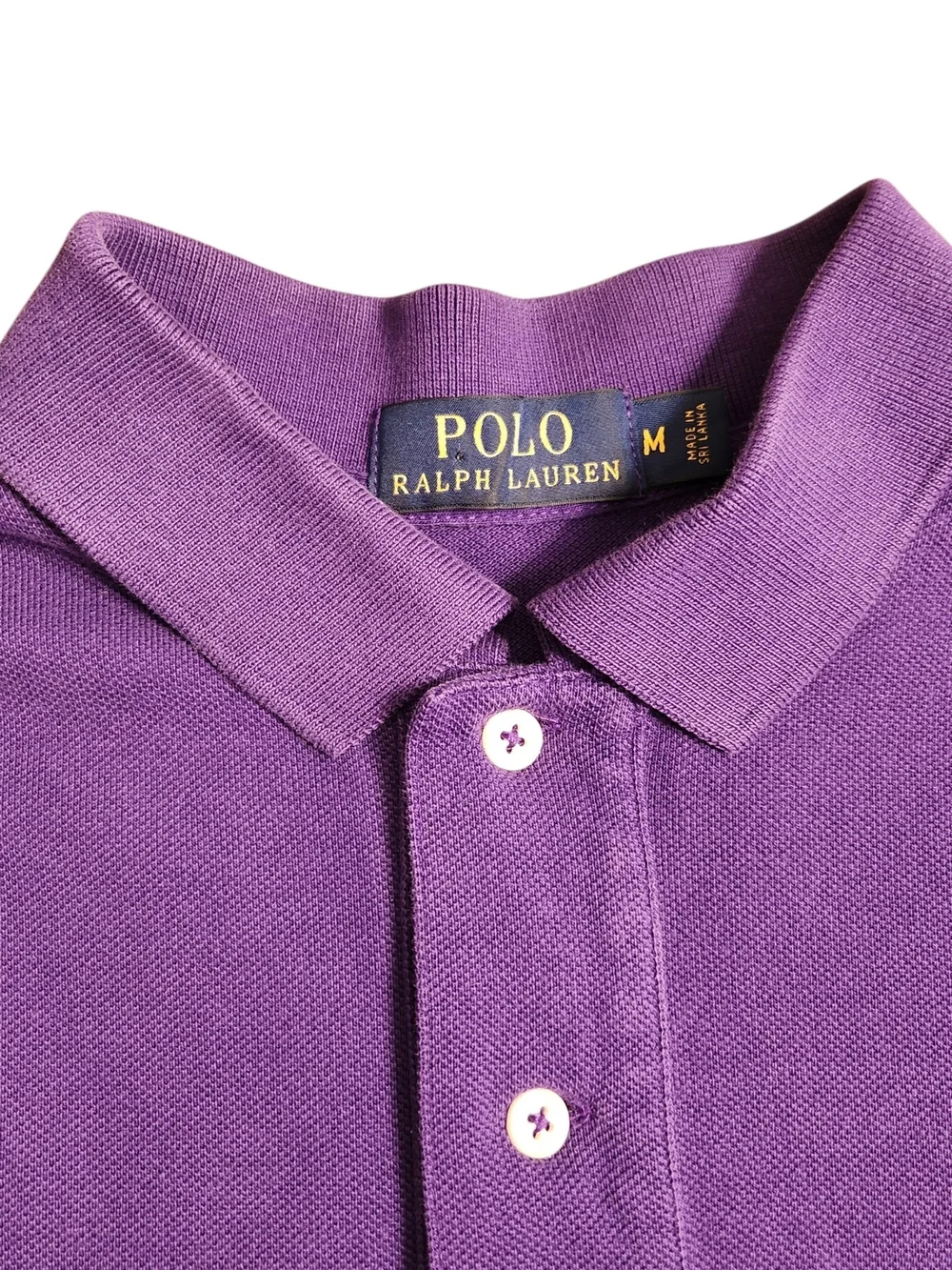 Polo Ralph Lauren Men's Size Medium Purple Polo Shirt Yellow Pony Golf Preppy